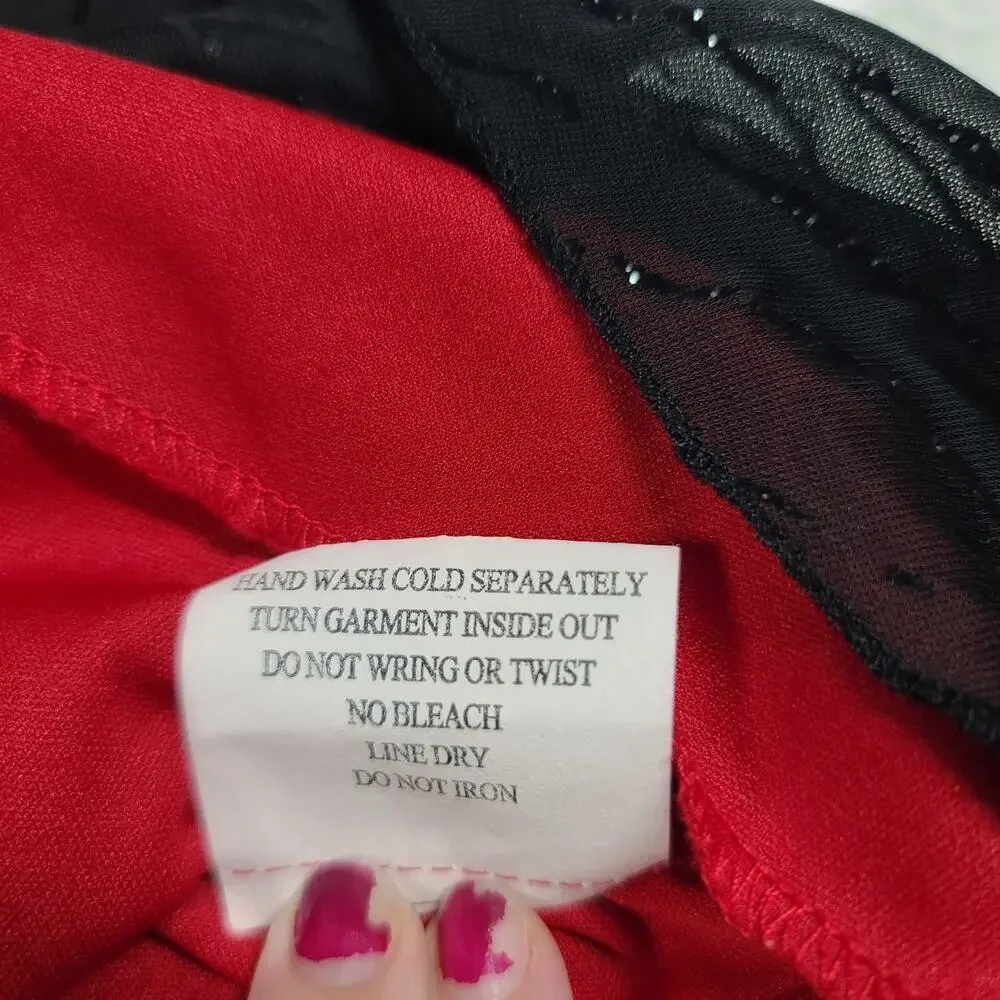 Ruby Rox Vintage Y2K Sparkling Fairy grunge dress SZ Small whimsigoth Party Red - Picture 10 of 12